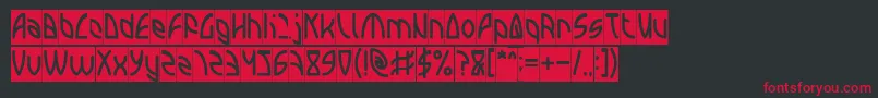 INTERPLANETARY Inverse Font – Red Fonts on Black Background