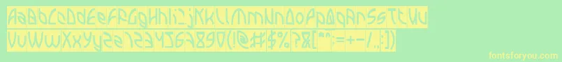 INTERPLANETARY Inverse Font – Yellow Fonts on Green Background
