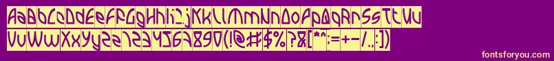 INTERPLANETARY Inverse Font – Yellow Fonts on Purple Background