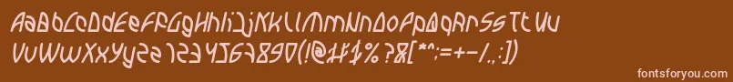 INTERPLANETARY Italic Font – Pink Fonts on Brown Background