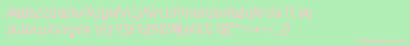 INTERPLANETARY Italic Font – Pink Fonts on Green Background