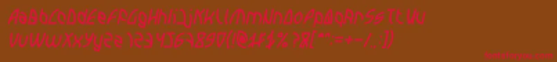 INTERPLANETARY Italic Font – Red Fonts on Brown Background