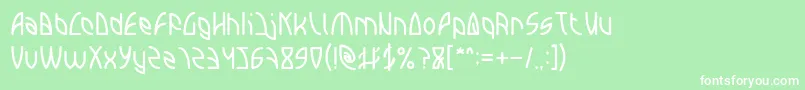 INTERPLANETARY Light Font – White Fonts on Green Background