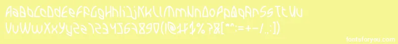 Шрифт INTERPLANETARY Light – белые шрифты на жёлтом фоне