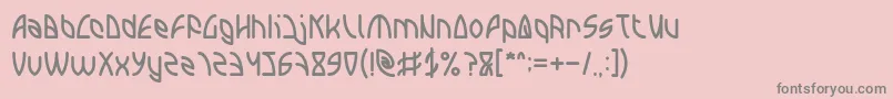 fuente INTERPLANETARY – Fuentes Grises Sobre Fondo Rosa