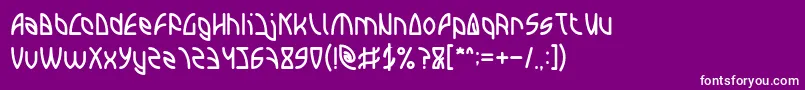 フォントINTERPLANETARY – 紫の背景に白い文字