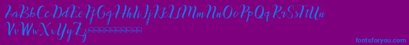 inthai Font – Blue Fonts on Purple Background