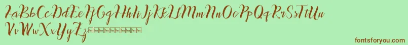 inthai Font – Brown Fonts on Green Background