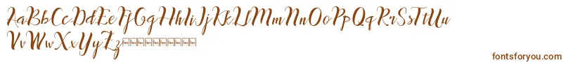 Шрифт inthai – коричневые шрифты на белом фоне