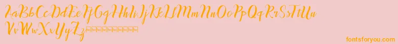 inthai Font – Orange Fonts on Pink Background