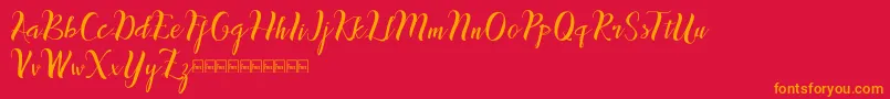 inthai Font – Orange Fonts on Red Background