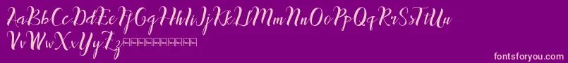 inthai Font – Pink Fonts on Purple Background