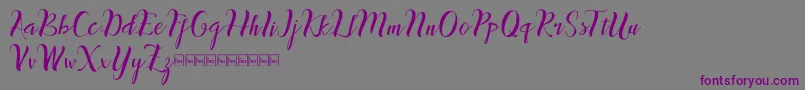 inthai-fontti – violetit fontit harmaalla taustalla