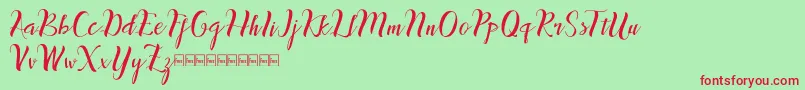 inthai Font – Red Fonts on Green Background