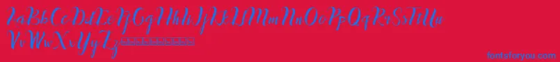 inthai Font – Blue Fonts on Red Background