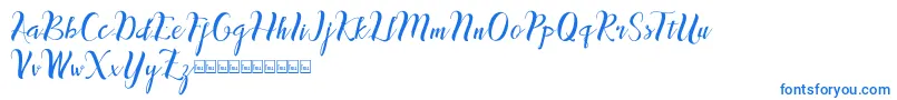 inthai-Schriftart – Blaue Schriften