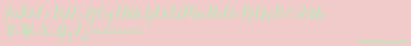 inthai Font – Green Fonts on Pink Background