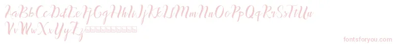 inthai-Schriftart – Rosa Schriften auf weißem Hintergrund