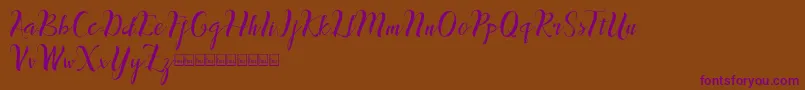 inthai Font – Purple Fonts on Brown Background