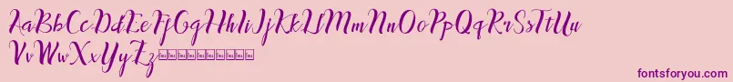 inthai Font – Purple Fonts on Pink Background