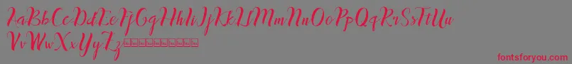 inthai Font – Red Fonts on Gray Background