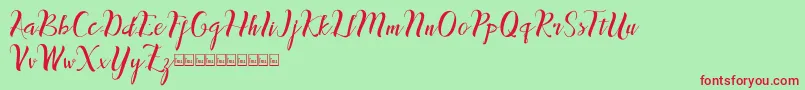 inthai Font – Red Fonts on Green Background