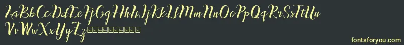 inthai-fontti – keltaiset fontit mustalla taustalla