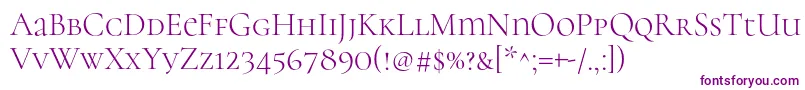 CormorantunicaseLight Font – Purple Fonts on White Background