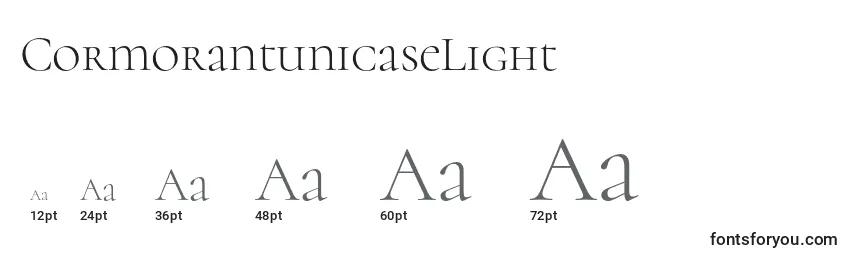 Größen der Schriftart CormorantunicaseLight
