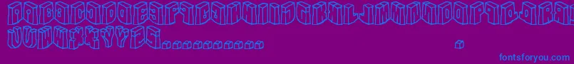 intheflesh    -fontti – siniset fontit violetilla taustalla