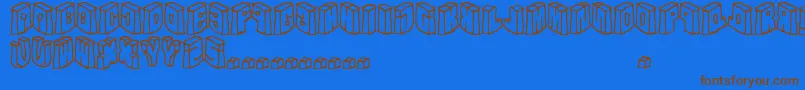 intheflesh     Font – Brown Fonts on Blue Background