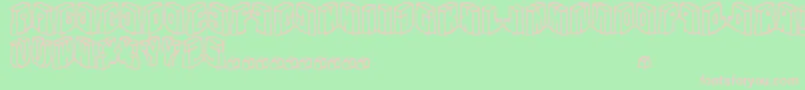 フォントintheflesh     – 緑の背景にピンクのフォント
