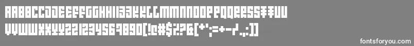 フォントIntroducing Pretentiousness – 灰色の背景に白い文字