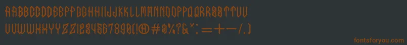 Шрифт inumocca belut Listrik full version – коричневые шрифты на чёрном фоне