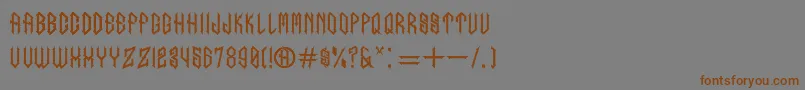 inumocca belut Listrik full version Font – Brown Fonts on Gray Background