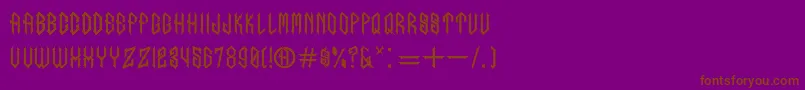 inumocca belut Listrik full version Font – Brown Fonts on Purple Background
