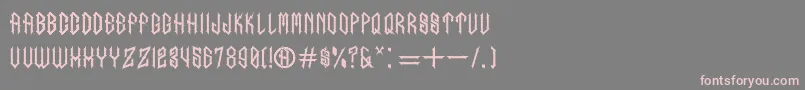 inumocca belut Listrik full version Font – Pink Fonts on Gray Background