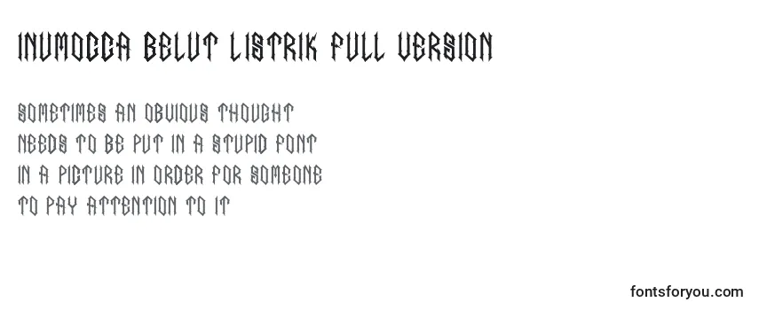 Inumocca belut Listrik full version Font