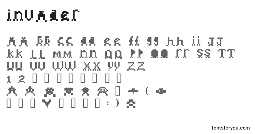 Invader (130484)フォント–アルファベット、数字、特殊文字