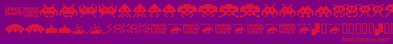 fuente invaders from space fontvir us – Fuentes Rojas Sobre Fondo Morado