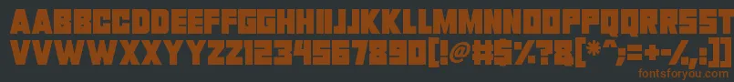 Invasion 2028 Font – Brown Fonts on Black Background