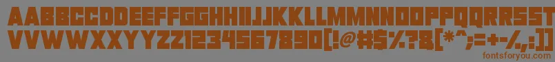 Invasion 2028 Font – Brown Fonts on Gray Background