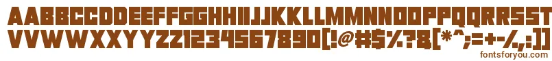 Шрифт Invasion 2028 – коричневые шрифты на белом фоне