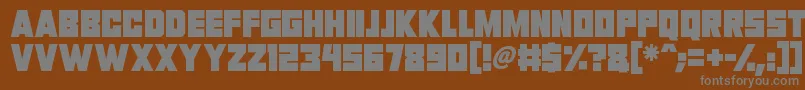 フォントInvasion 2028 – 茶色の背景に灰色の文字