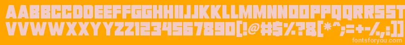 Invasion 2028 Font – Pink Fonts on Orange Background