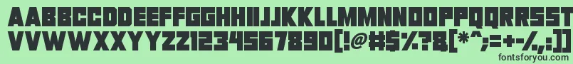 フォントInvasion 2028 – 緑の背景に黒い文字