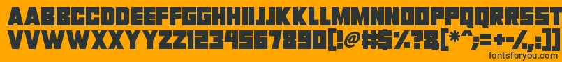 Шрифт Invasion 2028 – чёрные шрифты на оранжевом фоне