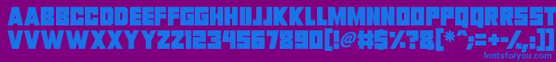 Invasion 2028 Font – Blue Fonts on Purple Background