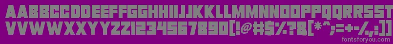 Invasion 2028 Font – Gray Fonts on Purple Background