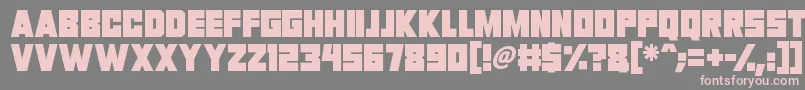 Invasion 2028-fontti – vaaleanpunaiset fontit harmaalla taustalla